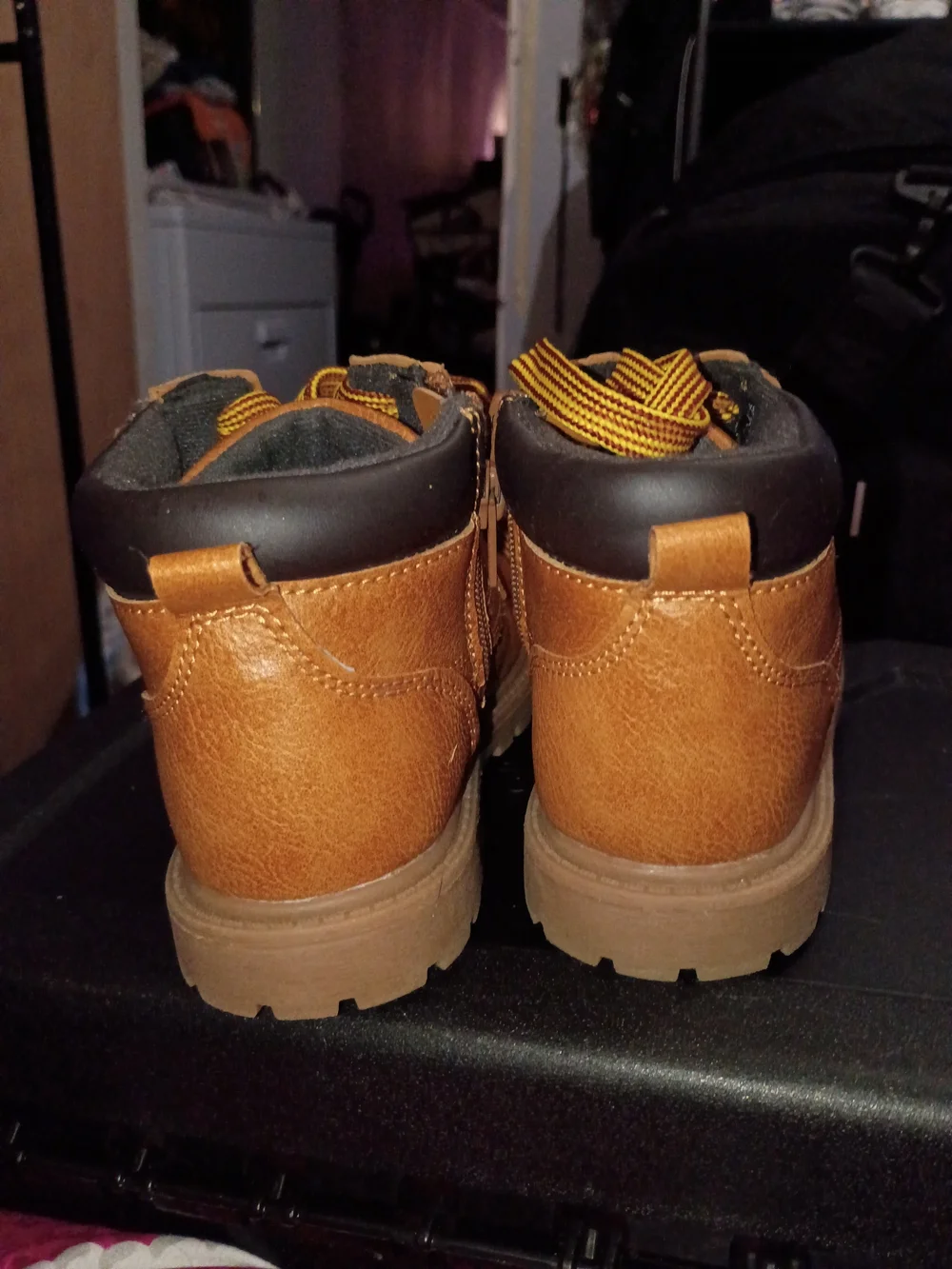 Kids Brown Lace-Up Ankle Boots - Brown